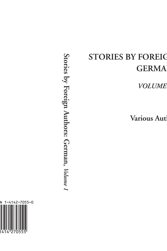 Stories by Foreign Authors: German, Volume 1