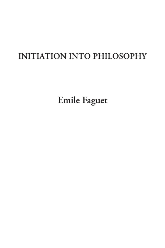 Initiation into Philosophy