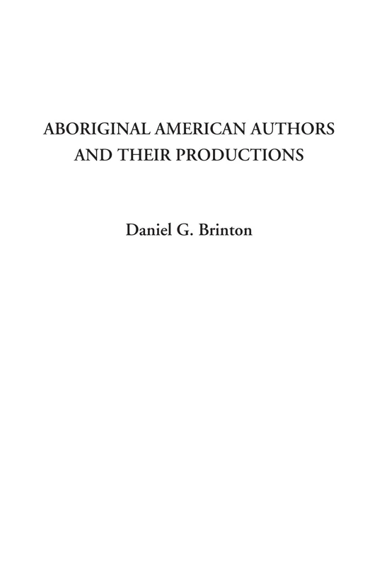 Aboriginal American Authors and Their Productions - Image 1