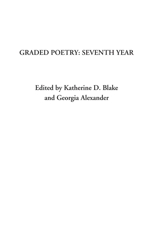 Graded Poetry: Seventh Year