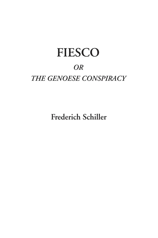 Fiesco Or The Genoese Conspiracy