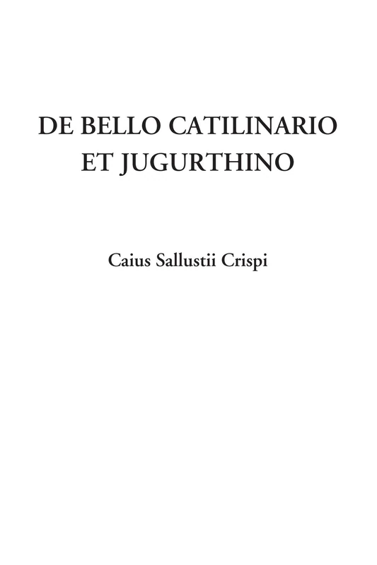 De Bello Catilinario et Jugurthino