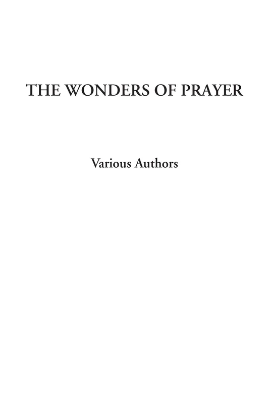 The Wonders of Prayer