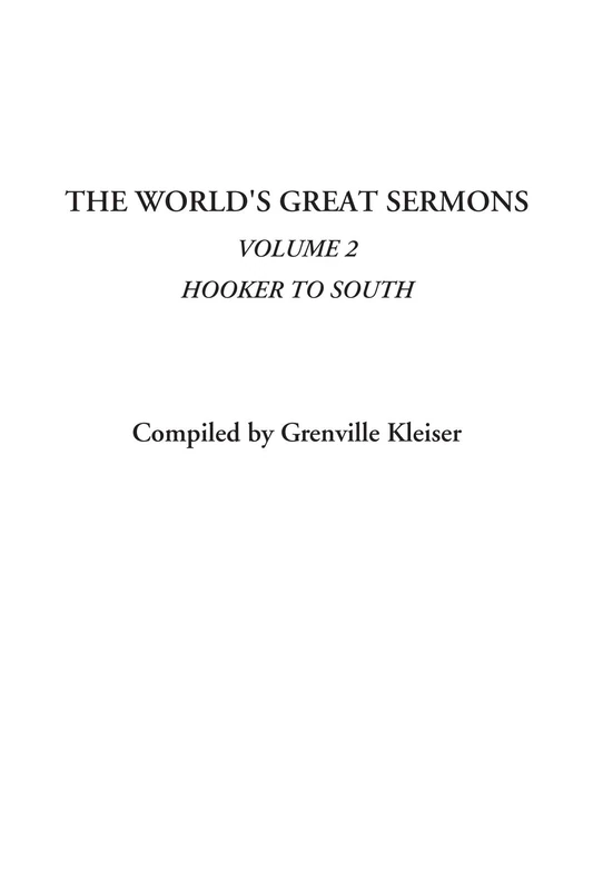 The World's Great Sermons (Volume 2, Hooker to South) - Image 1