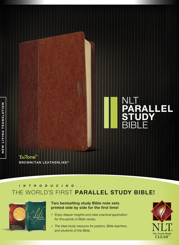 NLT Parallel Study Bible, Tutone Brown/Tan, Indexed: Brown / Tan TuTone LeatherLike