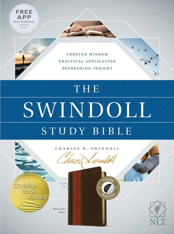 The Swindoll Study Bible NLT, Tutone: New Living Translation, Brown & Tan, Tutone