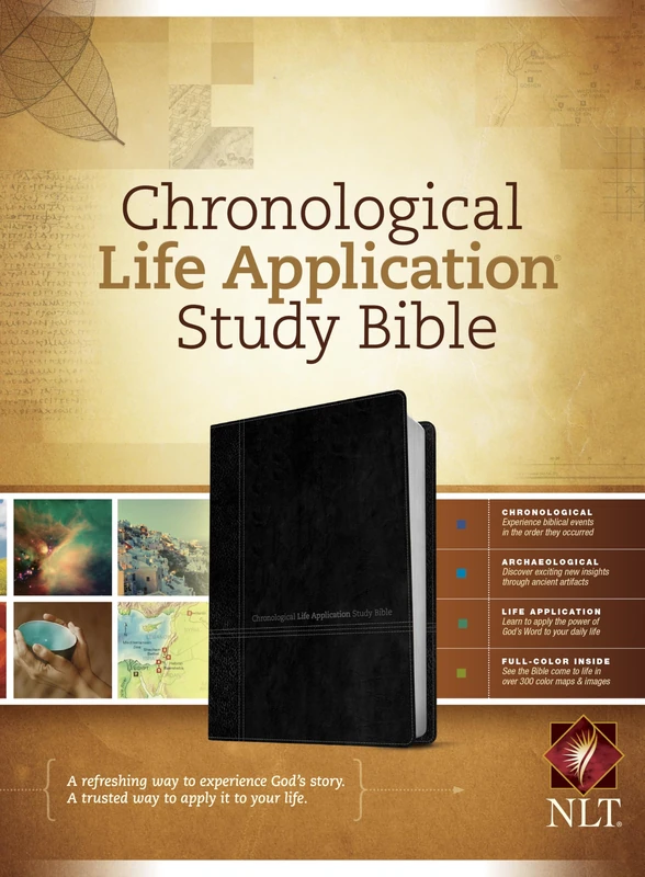 NLT Chronological Life Application Study Bible, TuTone, Black/Onyx: New Living Translation, Black/Onyx Leatherlike