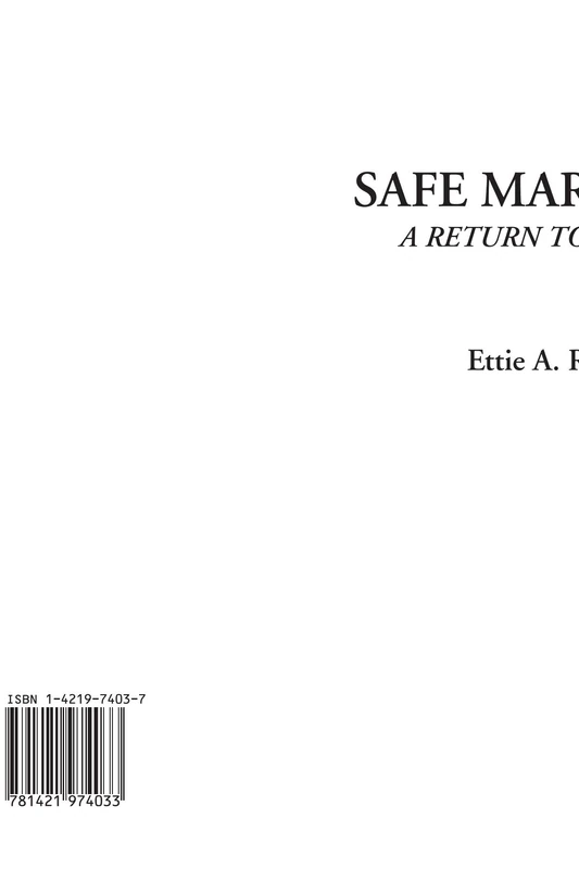 Safe Marriage (A Return to Sanity)