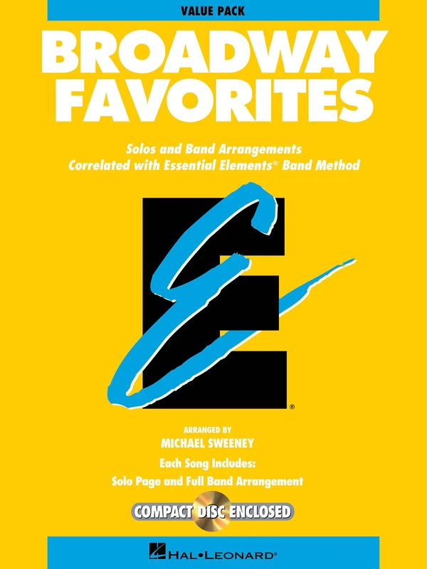 Essential Elements Broadway Favorites. Concert Band. Set and CD: Value Pack (37 Part Books with Conductor Score and CD)