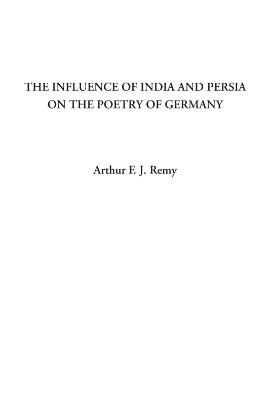The Influence of India and Persia on the Poetry of Germany - Image 1
