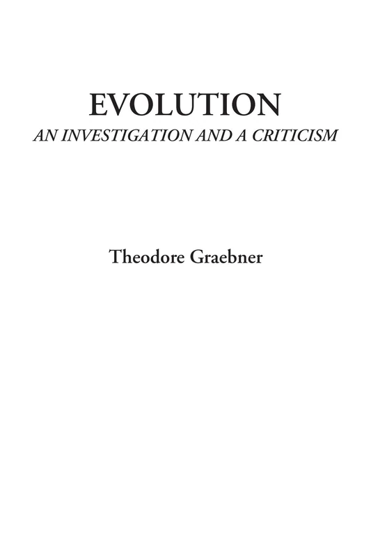 Evolution (An Investigation and a Criticism) - Image 1