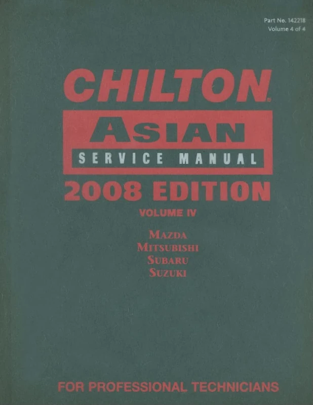Chilton Asian Service Manual, 2008 Edition, Volume 4