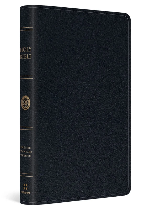 ESV Large Print Thinline Reference Bible (Black): English Standard Version, Black, Genuine Leather, Thinline Reference Bible