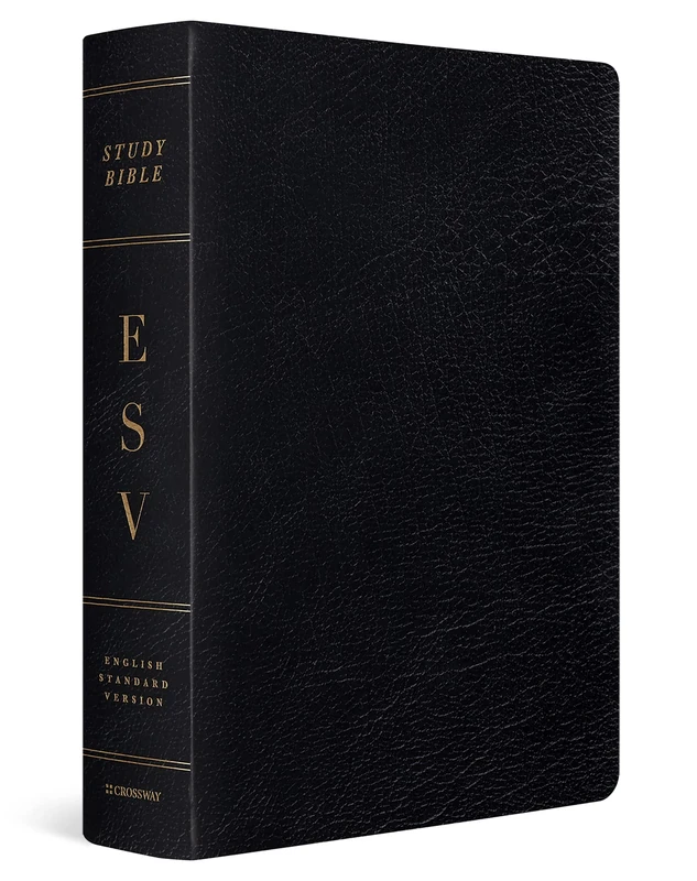 ESV Study Bible, Large Print (Genuine Leather, Black): English Standard Version, Black, Genuine Leather