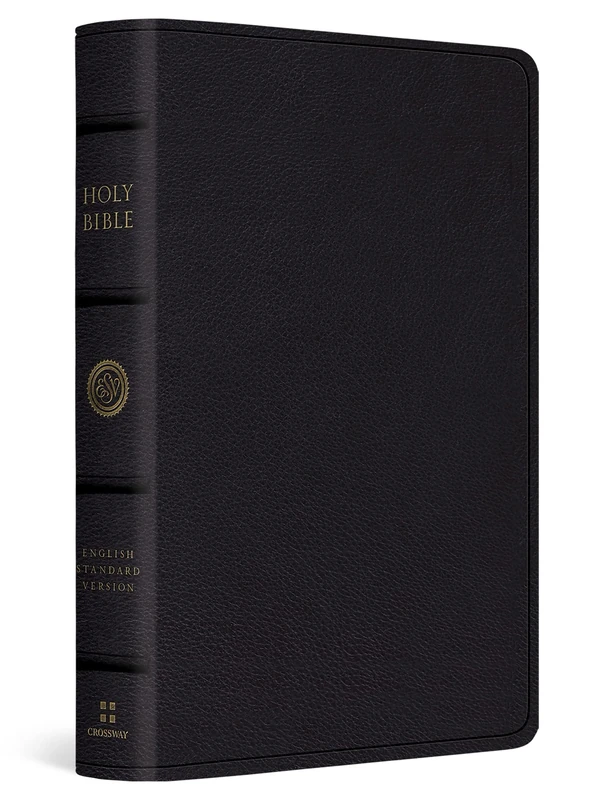 ESV Large Print Bible (Black): English Standard Version Black Top Grain Leather
