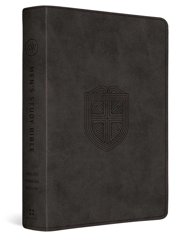 ESV Men's Study Bible (TruTone, Charcoal, Shield Design): English Standard Version, Charcoal, Shield Design, Trutone, Men's Study Bible With Ribbon Marker