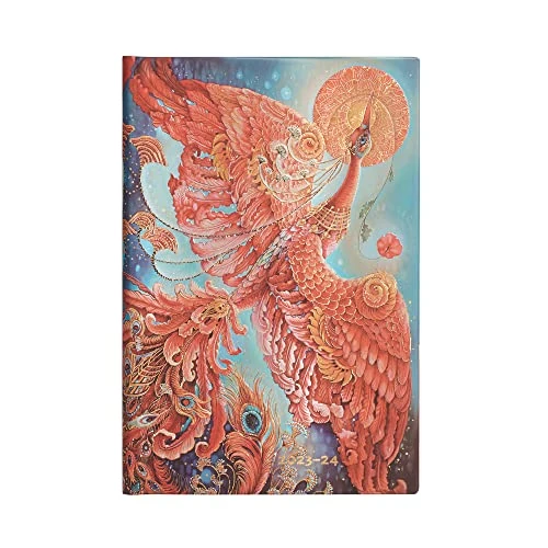 Paperblanks 18 Month Diaries 2023-2024 Firebird | Horizontal | Mini (95 × 140 mm) - Image 1