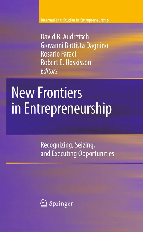 New Frontiers in Entrepreneurship: Recognizing, Seizing, and Executing Opportunities: 26 (International Studies in Entrepreneurship, 26) - Image 1