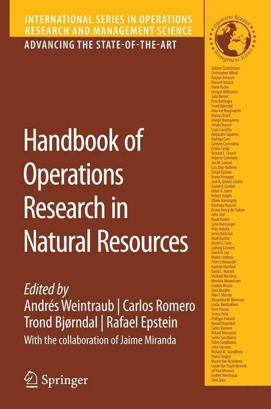 Handbook of Operations Research in Natural Resources: 99 (International Series in Operations Research & Management Science, 99)