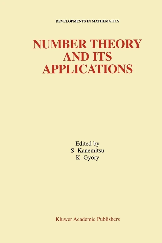 Number Theory and Its Applications: 2 (Developments in Mathematics, 2)