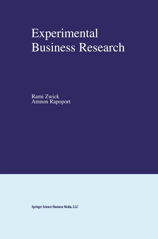 Springer - Experimental Business Research Book
