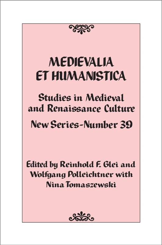 Medievalia et Humanistica (Studies in Medieval and Renaissance Culture: New Series)