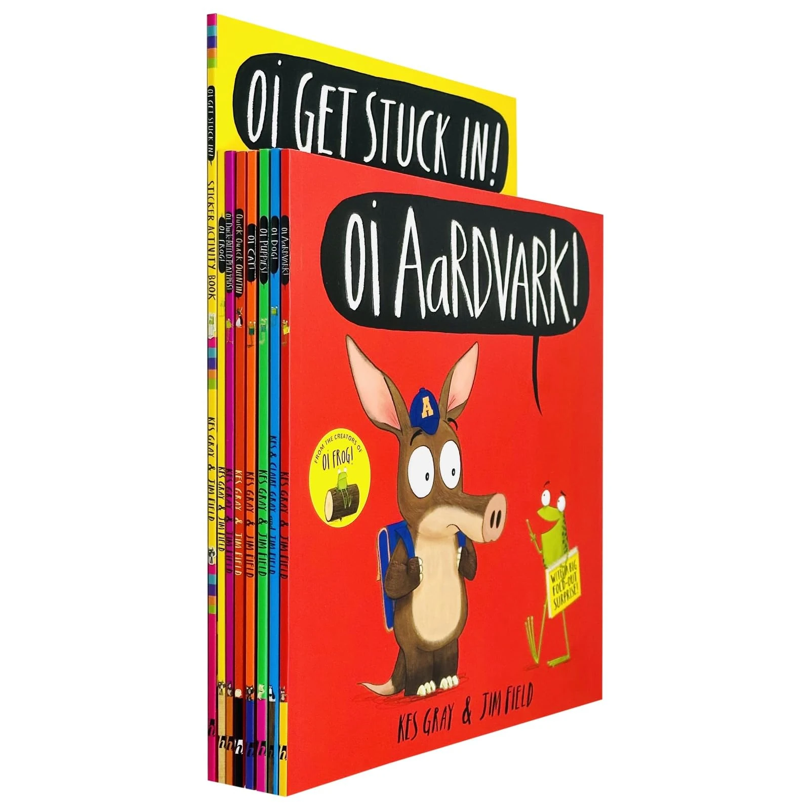 Oi Frog and Friends 8 Books Collection Set By Kes Gray (Oi Frog!, Oi Dog!, Oi Cat!, Oi Get Stuck In!, Oi Puppies!, Oi Duck-billed Platypus!, Quick Quack Quentin & Oi Aardvark!)