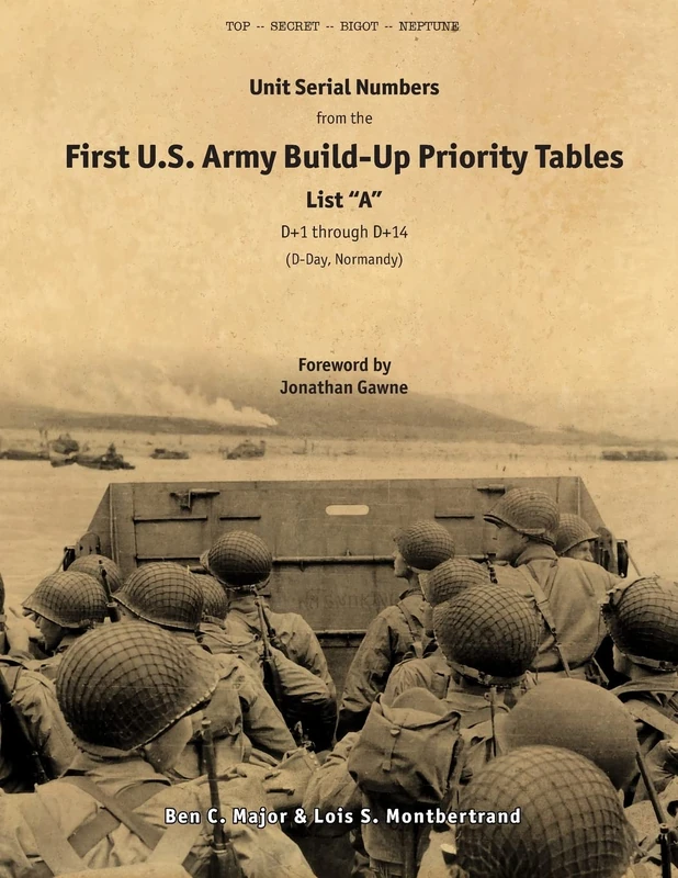 Unit Serial Numbers from the "First U.S. Army Build-Up Priority Tables, List A, D+1 through D+14" D-Day (Normandy) - Top Secret - BIGOT NEPTUNE