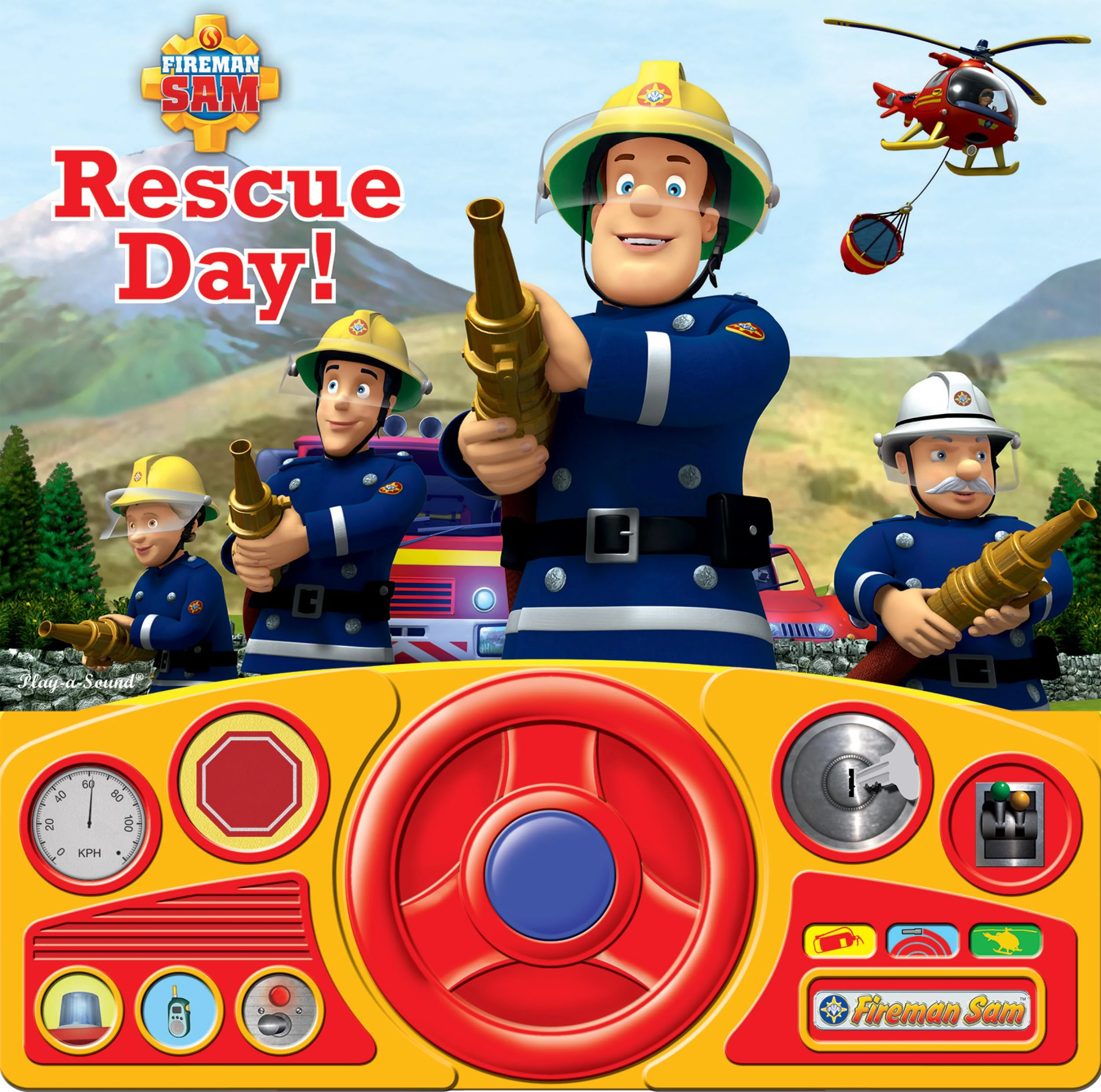 Fireman Sam Novelty Gift Book - Rescue Day! (Steering Wheel Book) - PI Kids
