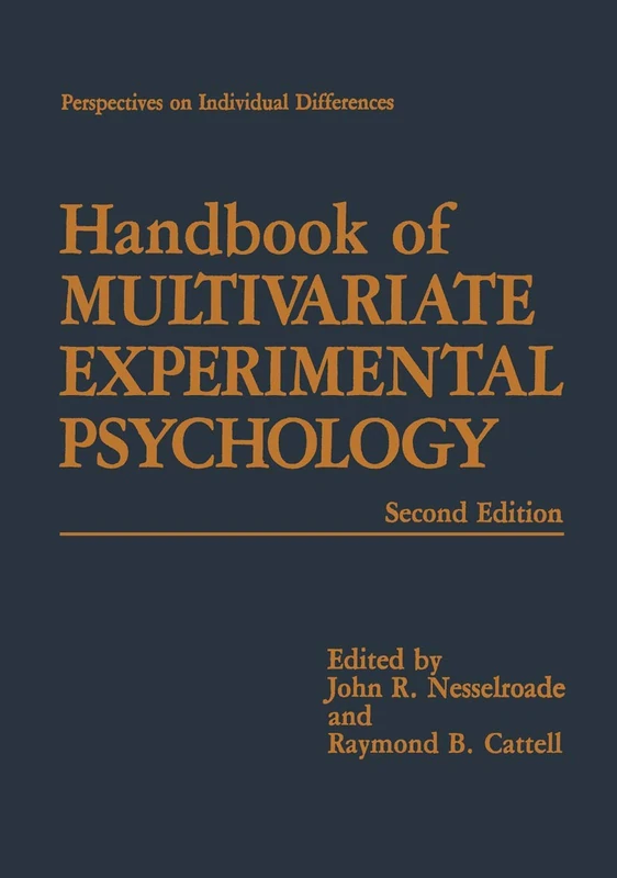 Handbook of Multivariate Experimental Psychology (Perspectives on Individual Differences)