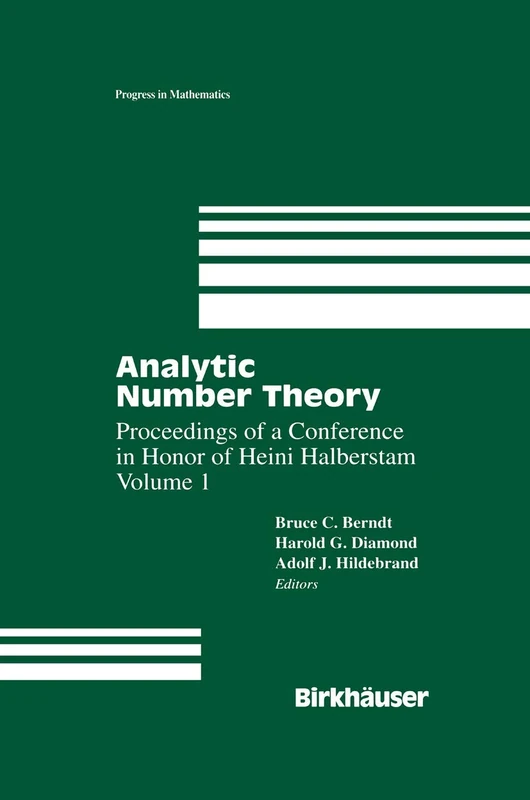 Birkhauser Analytic Number Theory - Heini Halberstam Vol 1