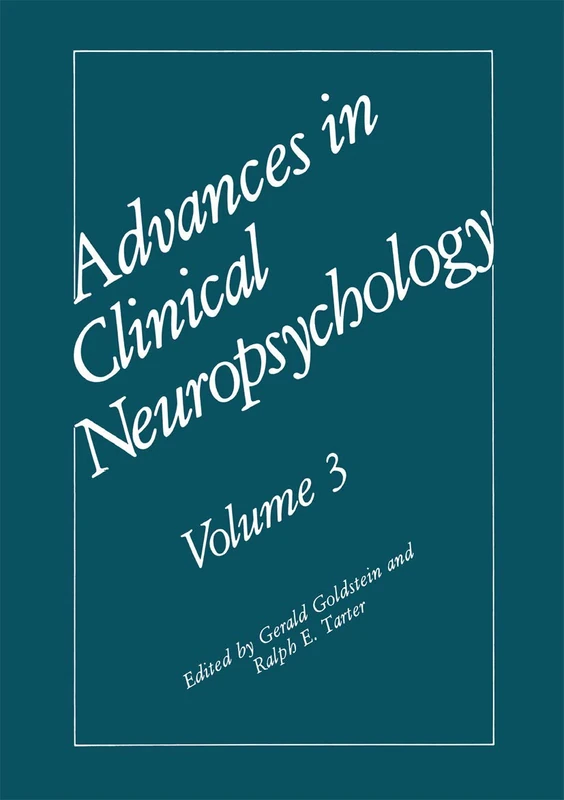 Advances in Clinical Neuropsychology: Volume 3 - Image 1