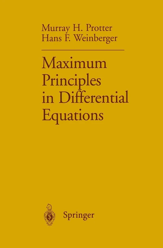 Maximum Principles in Differential Equations - Image 1