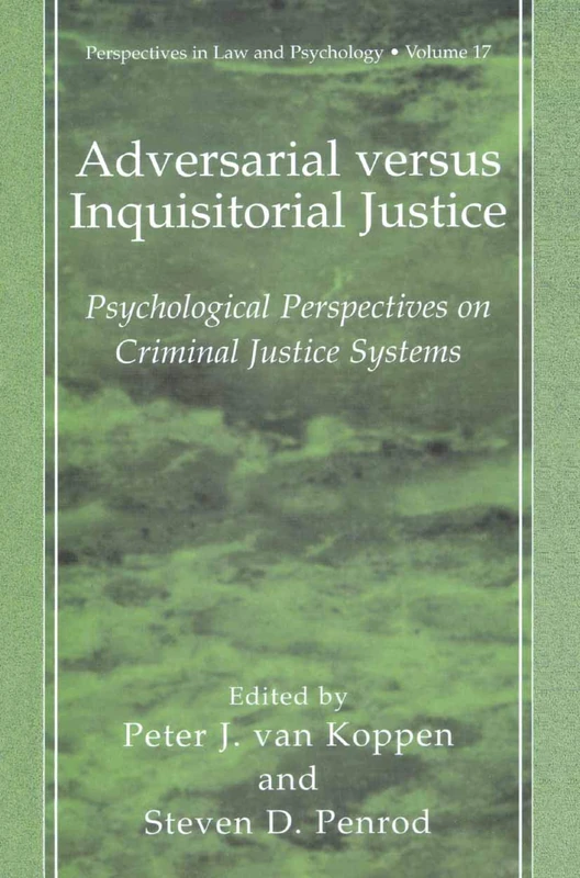 Springer - Adversarial versus Inquisitorial Justice (Vol. 17) - Image 1