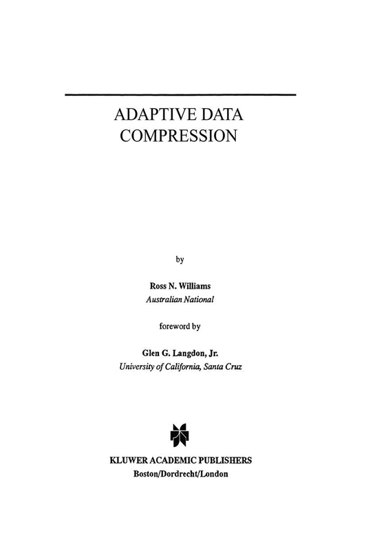 Springer Adaptive Data Compression: 110 Engineering Book - Image 1