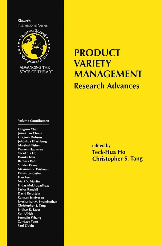 Product Variety Management: Research Advances: 10 (International Series in Operations Research & Management Science, 10)