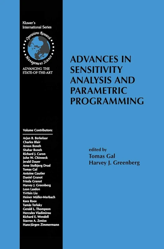 Advances in Sensitivity Analysis and Parametric Programming: 6 (International Series in Operations Research & Management Science, 6) - Image 1