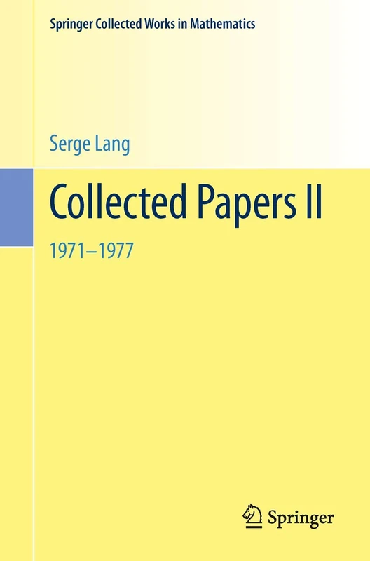 Collected Papers II: 1971–1977 (Springer Collected Works in Mathematics) - Image 1