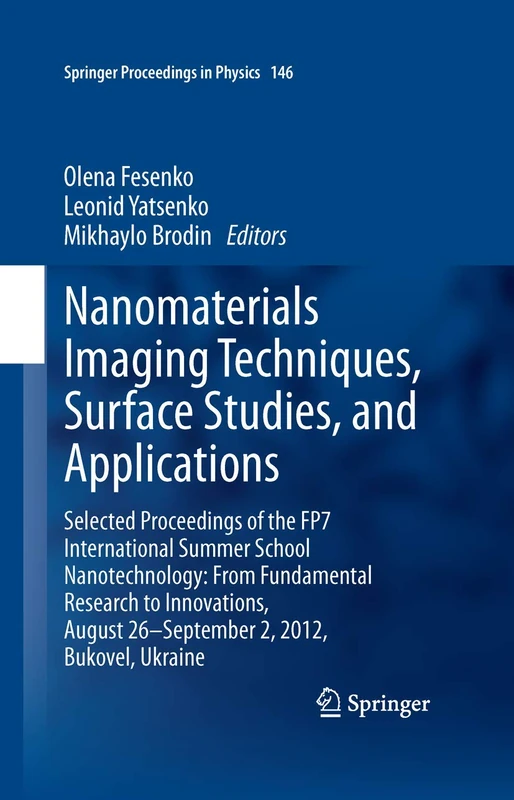 Nanomaterials Imaging Techniques, Surface Studies, and Applications: Selected Proceedings of the FP7 International Summer School Nanotechnology: From ... 146 (Springer Proceedings in Physics, 146)