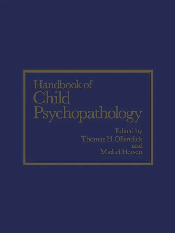 Handbook of Child Psychopathology