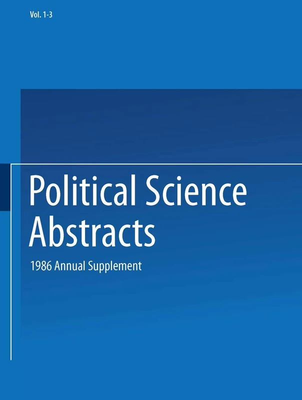 Political Science Abstracts: 1986 Annual Supplement