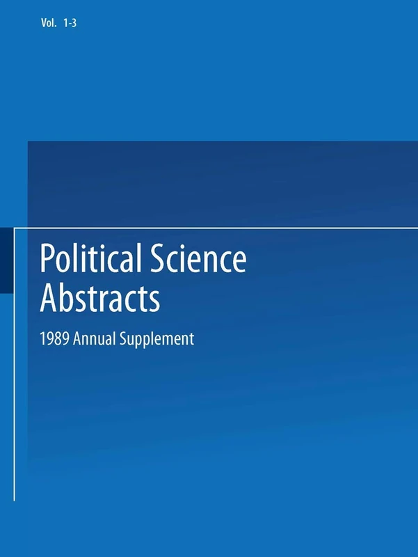 Political Science Abstracts: 1989 Annual Supplement