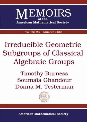 Irreducible Geometric Subgroups of Classical Algebraic Groups (Memoirs of the American Mathematical Society)
