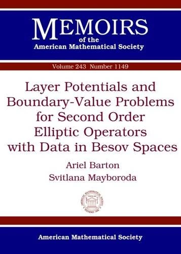 Layer Potentials and Boundary-Value Problems for Second Order Elliptic Operators with Data in Besov Spaces (Memoirs of the American Mathematical Society)