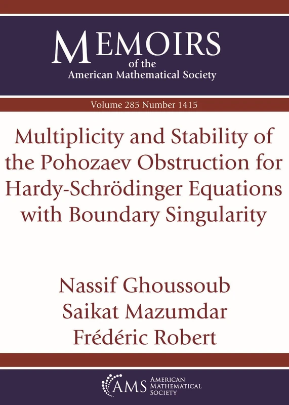 Multiplicity and Stability of the Pohozaev Obstruction for Hardy-Schrodinger Equations with Boundary Singularity (Memoirs of the American Mathematical Society)