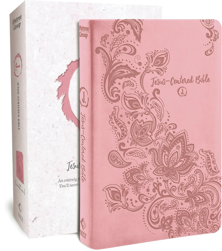 NLT Jesus-Centered Bible, Pink Leatherette cover