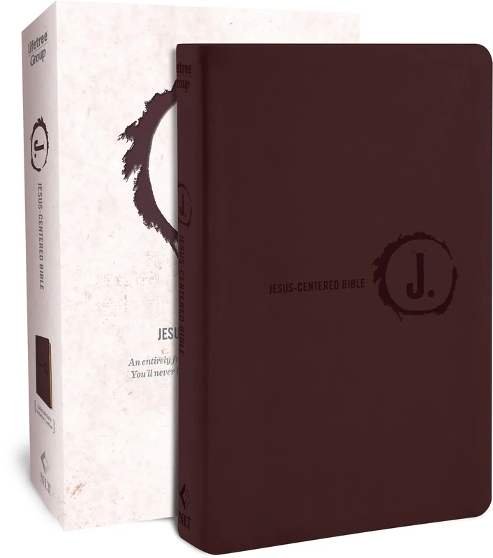 NLT Jesus-Centered Bible, Brown Leatherette cover