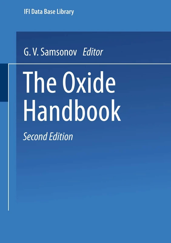 The Oxide Handbook (IFI Data Base Library)