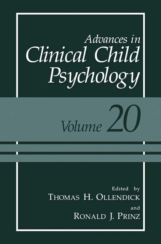 Advances in Clinical Child Psychology: Volume 20