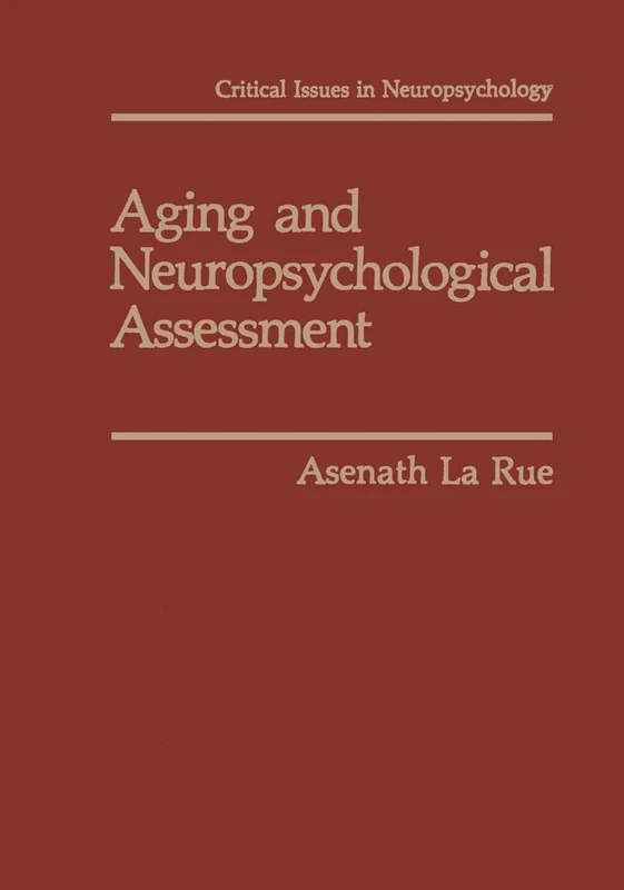 Springer - Aging and Neuropsychological Assessment Book